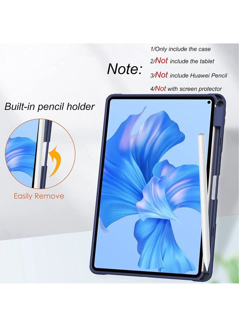 Case Compatible with Huawei MatePad Pro 11 2022 11.0 inch Smart Slim Trifold Stand Auto Sleep Wake Cover with Pencil Holder Clear Transparent Back Shell - Image 3