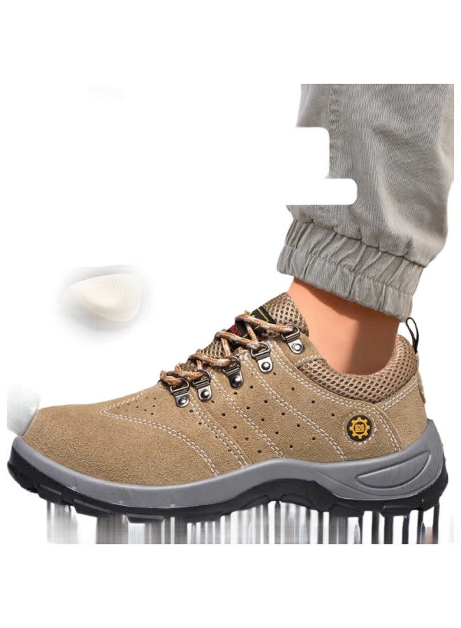 FUCHENG Safety Shoes For Men, Breathable Steel Toe Cap, Anti-Smashing, Anti-Puncture, Wear-Resistant, Solid Sole, Work Protection Safety Shoes, 140 42 - Image 1