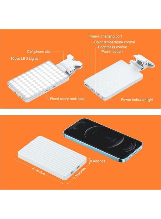 general Selfie Light, LED Rechargeable Phone Light Clip, 3 Lights & Infinite Adjustment Modes, Selfie Light for iPhone, Phone, Ipad, Laptop, Tiktok, Makeup, Live Stream, Vlog - Image 5