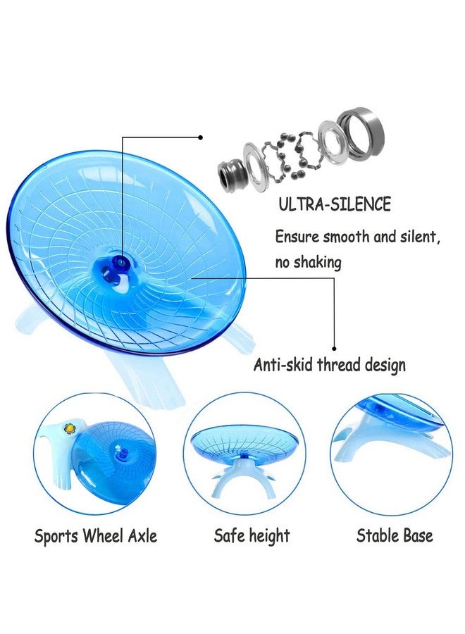 هامليدي مجموعة ألعاب تمارين الجري والجري والفئران الصغيرة من هامستر هامليدي مع طبق طائر وعجلة فأر صامتة وبيت قوس قزح وكعكة عشب ووجبات خفيفة حلوة من الخيزران للفئران القزمة، 10 قطع - Image 4