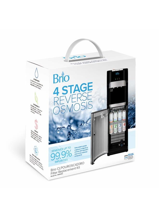 Brio 4 Stage RO Water Cooler Filter Replacement Kit - for Model CLPOUROSC420RO - Image 1