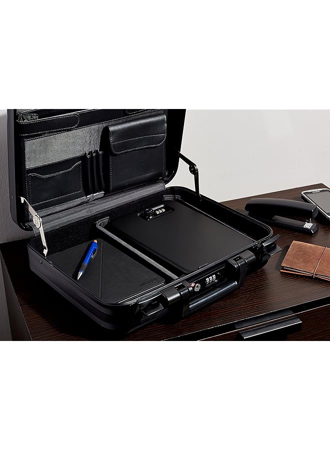 إيروريكس صندوق أمان محمول مزود بقفل تركيبة لحفظ المستندات والمجوهرات، مقاس XL أسود - Image 2