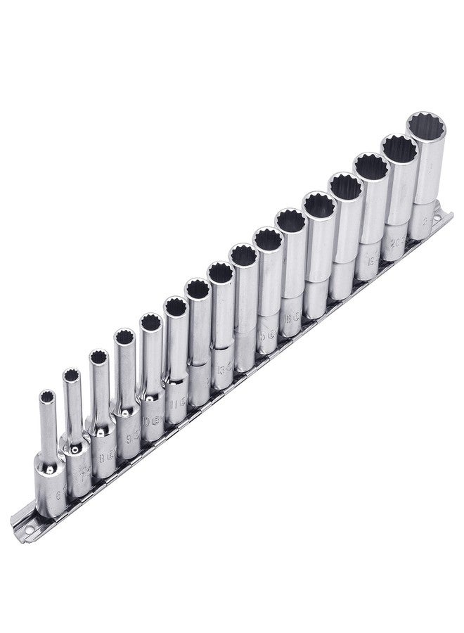 Genius Tools TW-316MD 16 Piece 3/8" Dr. Metric Deep Hand Socket Set - Image 3
