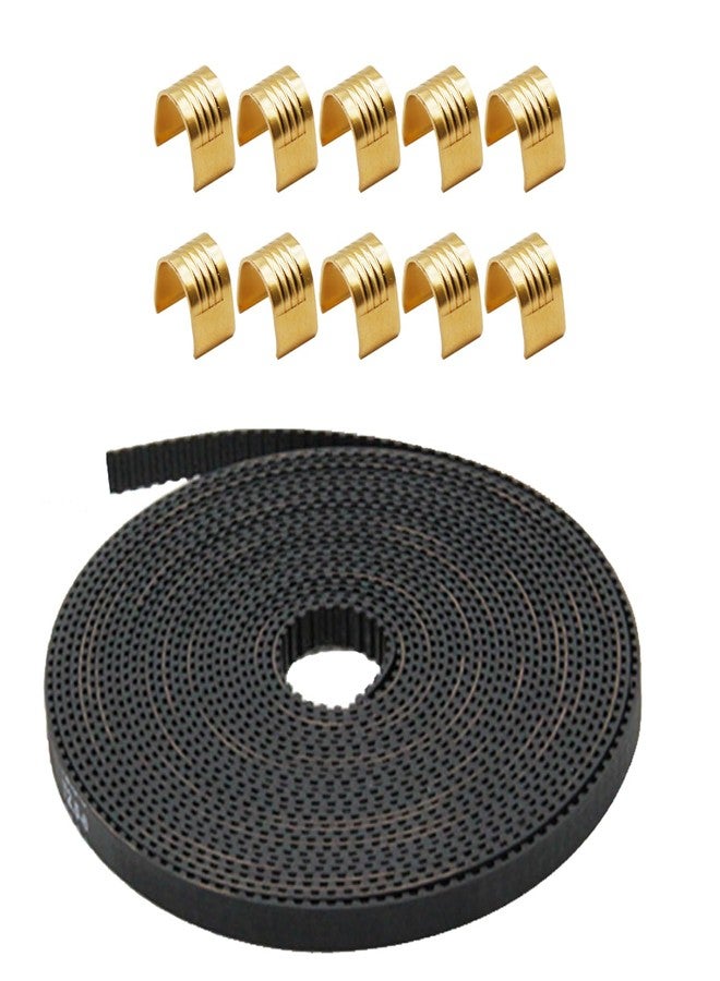 CNZTHDY 3D Printer 5 Meters GT2 Timing Belt and 10pcs Copper Buckles for Neptune 4 Plus/ 4 Max/Ender 3/Ender 5/CR-10/10S/Anycubic Kobra Max/Anet A8, 3D Printer Accessories Parts with 2mm Pitch and 6mm Wide - Image 1