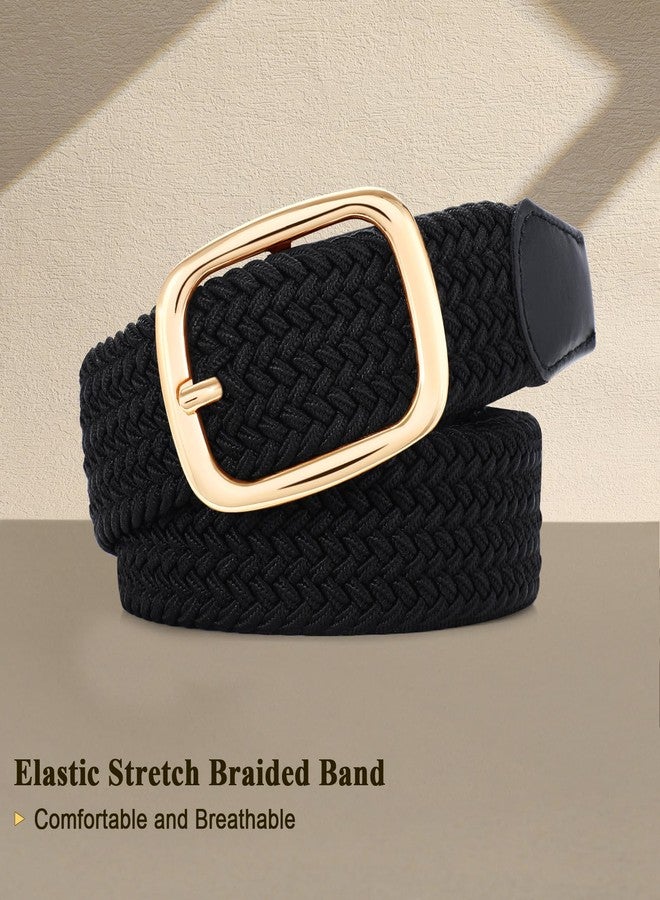 سوزدي حزام مطاطي مضفر من SUOSDEY للنساء والرجال، مناسب للسراويل والجينز، حزام كاجوال منسوج للنساء - Image 4