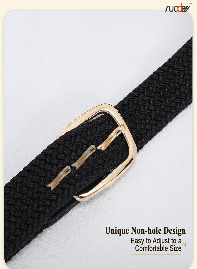 سوزدي حزام مطاطي مضفر من SUOSDEY للنساء والرجال، مناسب للسراويل والجينز، حزام كاجوال منسوج للنساء - Image 5