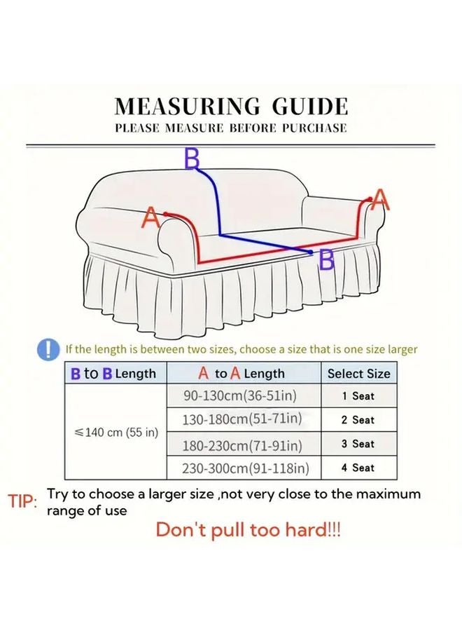 غطاء أريكة أحادي المقعد مطبوع بأشكال هندسية ممتدة بحثًا عن ألوان الأحلام - Image 4