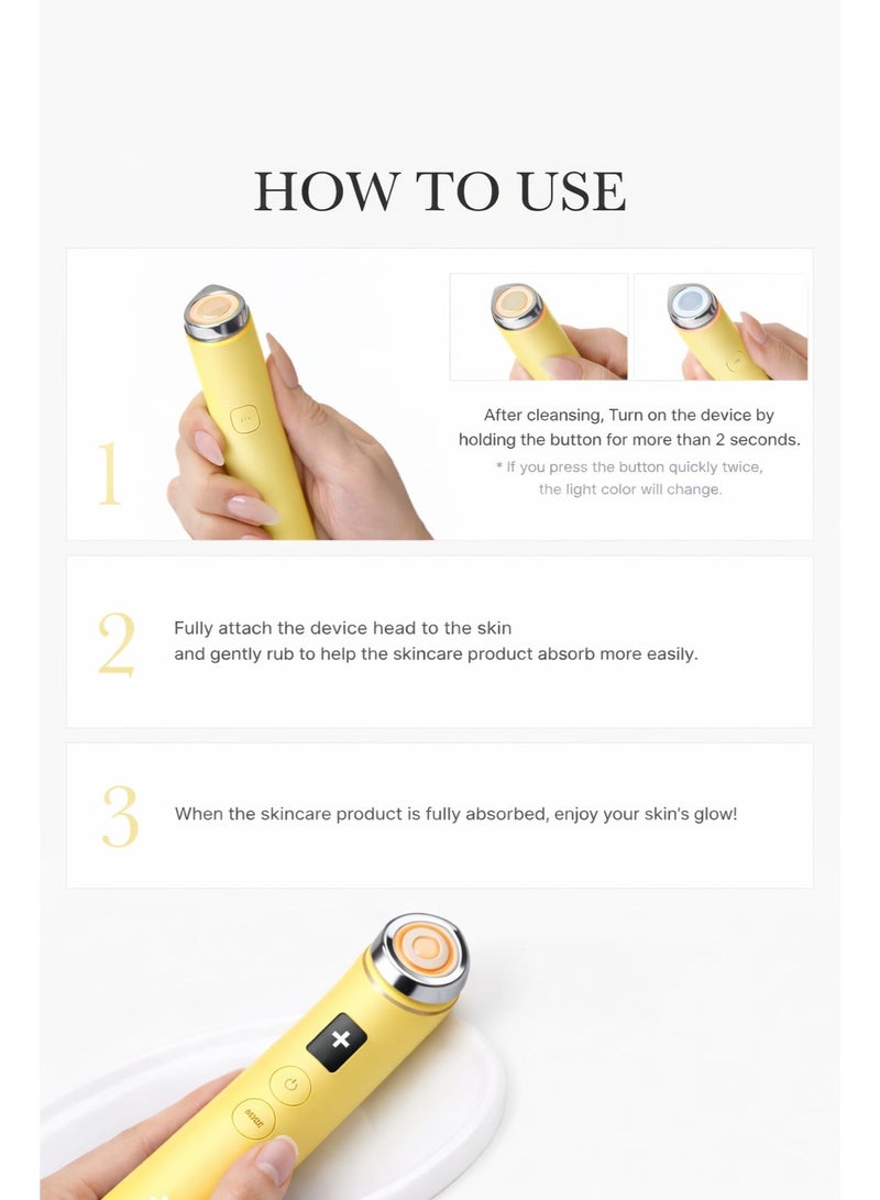 Medicube Age-R Booster Pro Yellow | 6-in-1 Real Glass Glow Beauty Massager | Looking Glass Skin | Korean Skin Care - Image 4