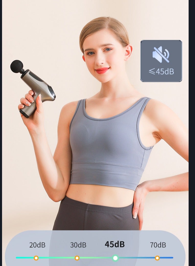 GUDOO Massage Gun Deep Tissue Muscle Massager for Athletes Portable Massage Device for Pain Relief with 6 Speeds and 4 Accessories  - Image 4