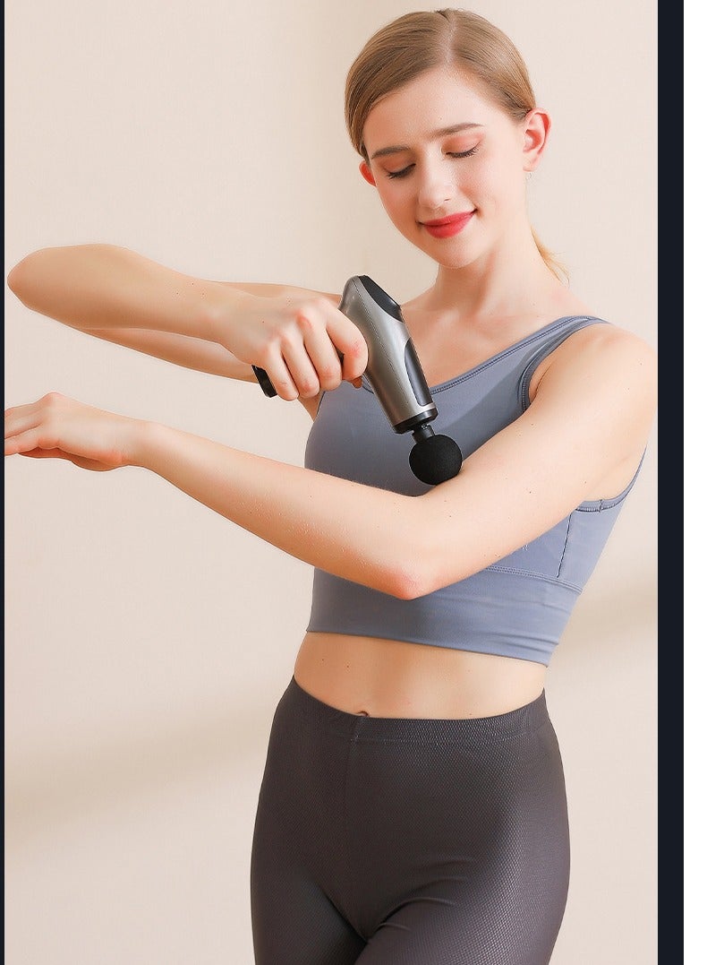 GUDOO Massage Gun Deep Tissue Muscle Massager for Athletes Portable Massage Device for Pain Relief with 6 Speeds and 4 Accessories  - Image 5