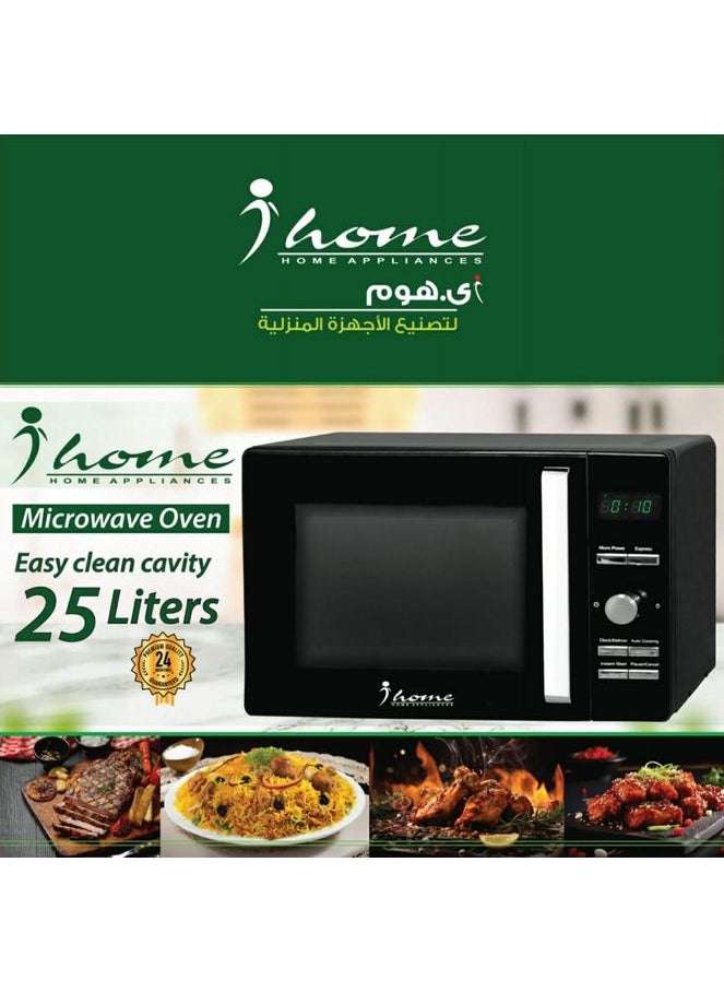 I Home Microwave 25 litres, black digital, 1400 W, IH-250  - Image 2