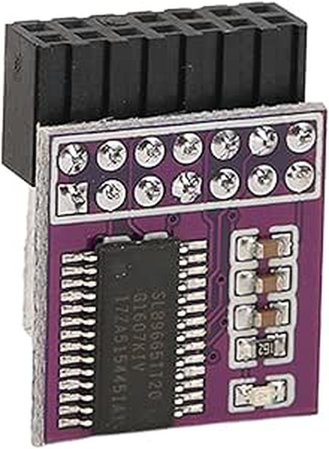 وحدة النظام الأساسي الموثوقة TPM 2.0 واجهة LPC 14 دبوس شريحة التشفير الآمنة لبناة أجهزة الكمبيوتر - Image 1