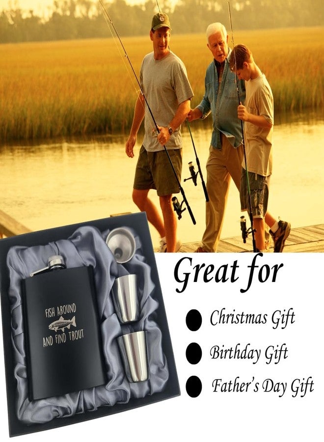 Pretty Inappropriate Funny Fishing Gifts for Men, Gifts for Outdoorsy Men, Cool Presents for Fishermen, Funny Fish Lovers Presents, Outdoorsman Accessories, Fish Around and Find Trout Flask - Image 4