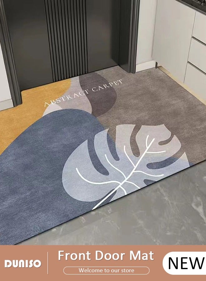DUNISO Diatom Mud Front Door Mat, Non-Slip Durable Welcome Mat, Absorbent Rubber Low Profile Doormat, Heavy Duty Waterproof Indoor Outside Mats, Easy Clean Floor Mat for Entrance Home 60*90cm - Image 1
