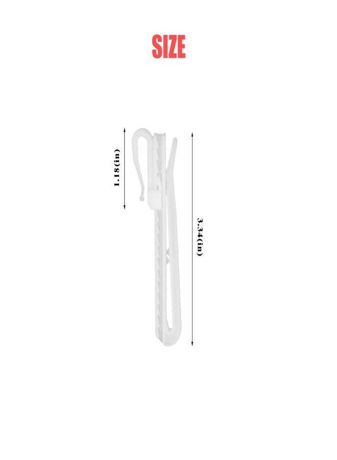 Fancypost 80 Pcs Adjustable Plastic Pinch Pleat Curtain Hooks & Clips - Durable Curtain Hooks for Drapes, Window, Door & Shower Curtains - Easy to Use Curtain Pin Hooks - Image 2