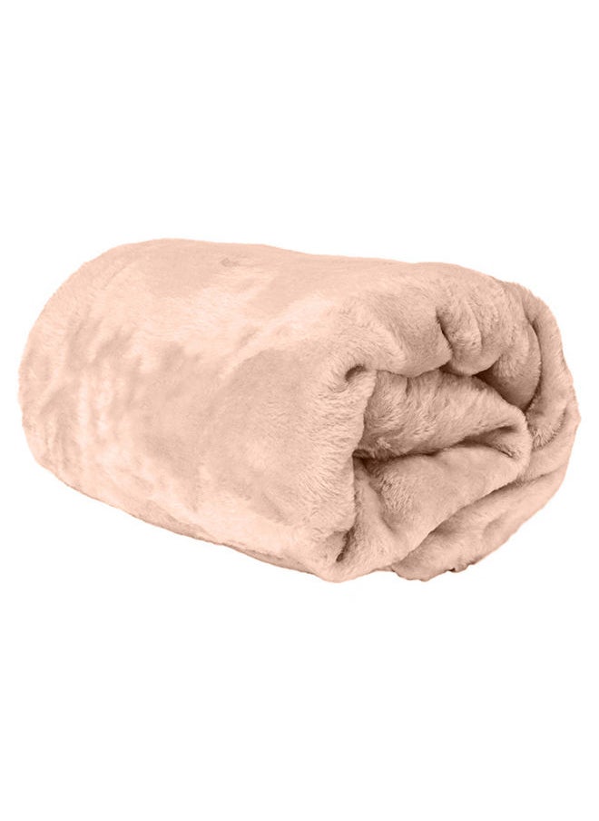 Hotel Linen Klub - Single Micro Fleece Flannel Blanket 260 GSM Super Plush and Comfy Throw Blanket Size 150 x 200cm Cream - Image 1