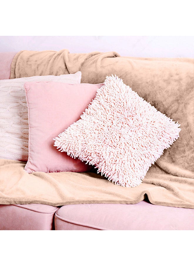 Hotel Linen Klub - Single Micro Fleece Flannel Blanket 260 GSM Super Plush and Comfy Throw Blanket Size 150 x 200cm Cream - Image 1
