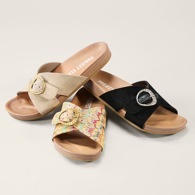 Project Cloud Womens Sandals - Adjustable Buckle Sandals for Women 2026 with Plush Insole - Lightweight & Non Slip Slides for Women Footwear (Beaming,GOLDRAF,8.5) - Image 2