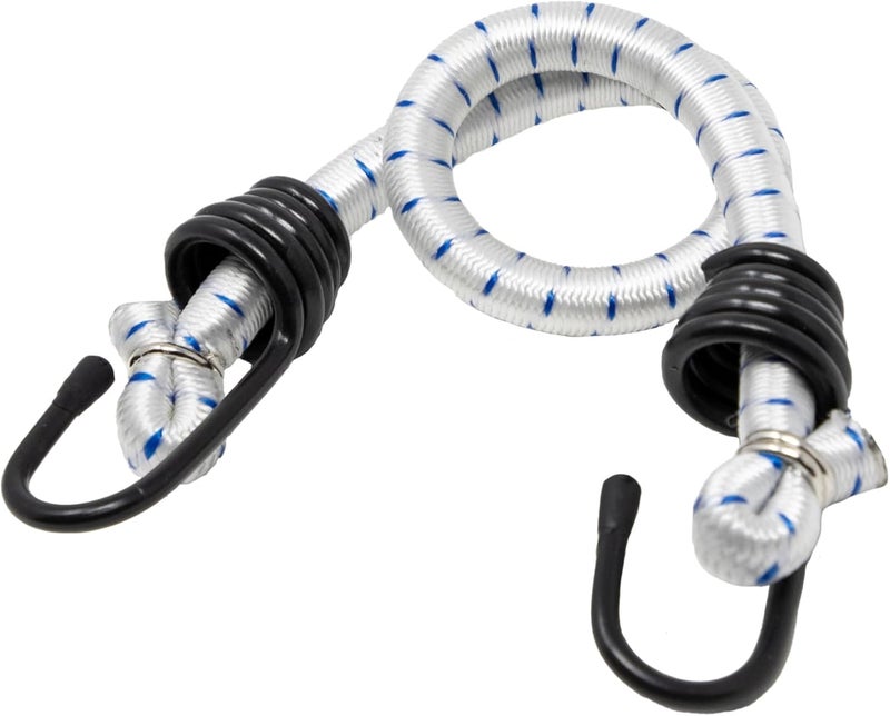 Kotap VBC-18WHT حبال بنجي متينة متعددة الاستخدامات مع خطافات، 18 بوصة، أبيض (عبوة من 10) - Image 3