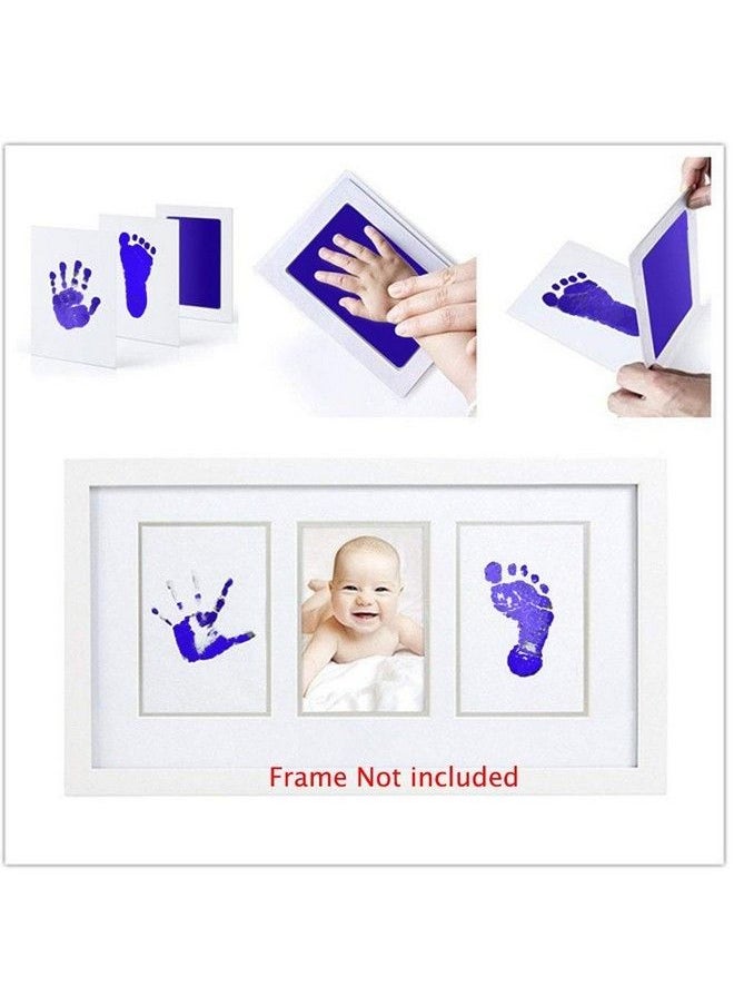 Grab Classy - Safe Inkless Baby Handprint And Baby Footprint Ink Pad With Imprint Cards 100% Non Toxic & Mess Free Safe For Newborn Baby And Toddlers (Dark Blue 0 6 Months) - Image 1