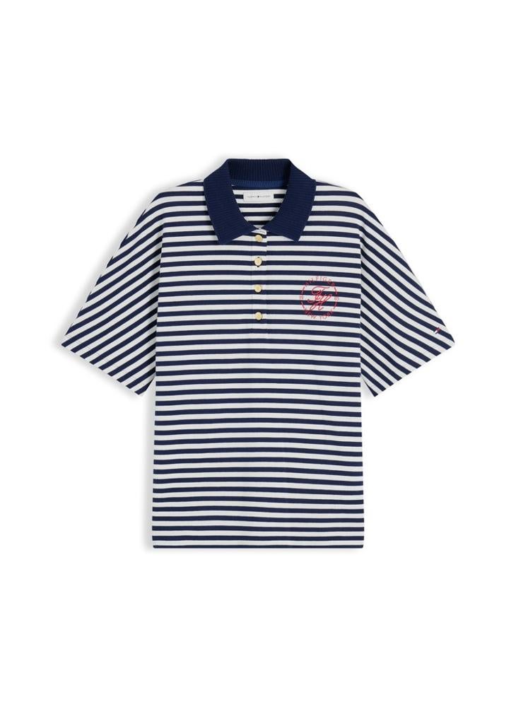 TOMMY HILFIGER Regular Fit Gold-Tone Button Polo Shirt - Image 5