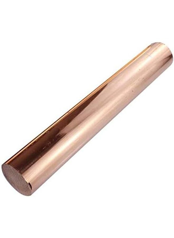 Pure Copper Sheet Metal Plate Round Bar Rod Cylinder DIY Material 25x300mm - Image 1