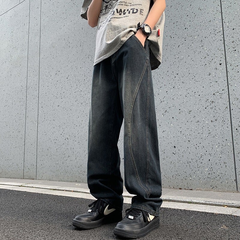 Unisex Classic Denim Jeans Loose Fit Daily Outdoor Wear - Image 2