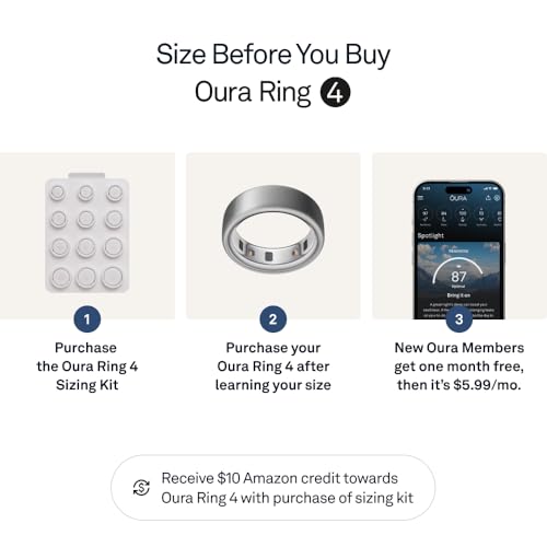 Oura Ring 4 - Brushed Silver - Size 14 - Size Before You Buy - Image 3