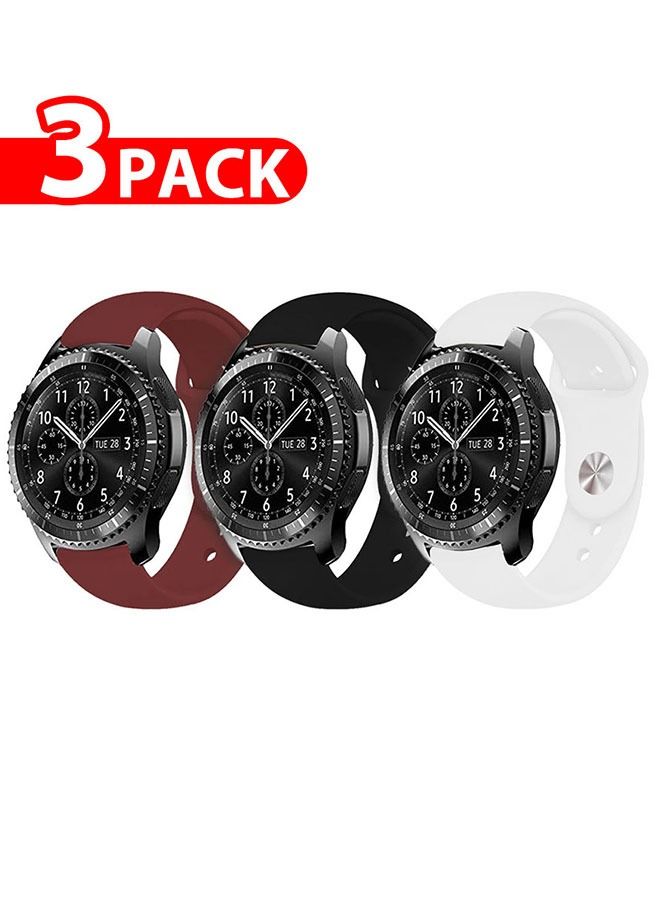 CATANES 3 Pack For 22mm Silicon Watchband Compatible With Samsung Gear S3 Huawei GT/GT2/GT2 Pro Multicolour - Image 1