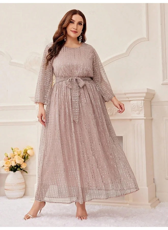 Madam Uniq Plus Size Casual High Waist Maxi Dress