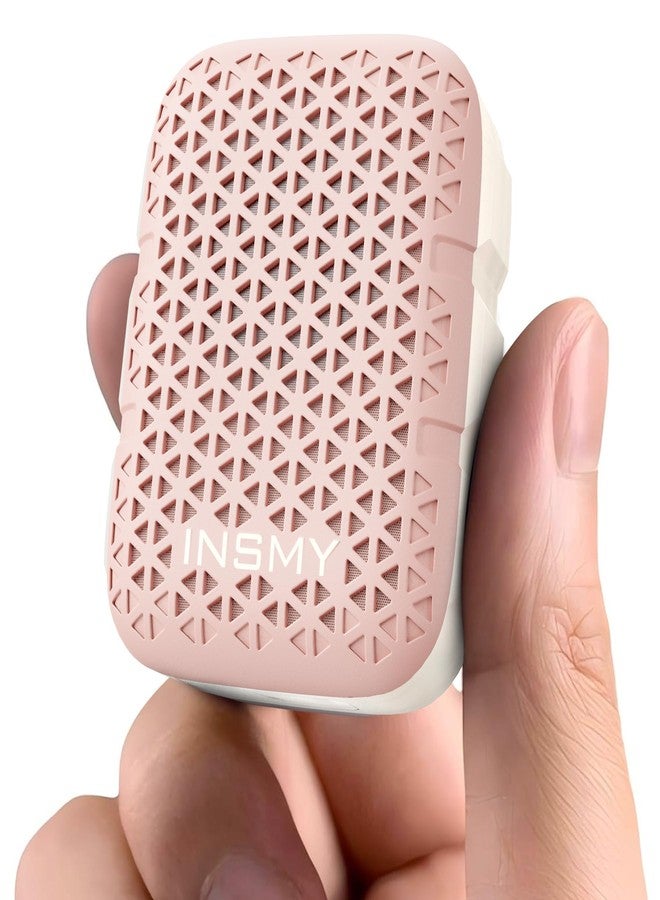 INSMY Wearable Bluetooth Speakers,IP67 Waterproof,Clip-On Portable Small Personal Speaker/Clean Sound/Stereo Pair/Wireless 5.4/ENC Built-in Mic/Lightweight for Golf Work Pool (Non-Magnetic) (Pink)