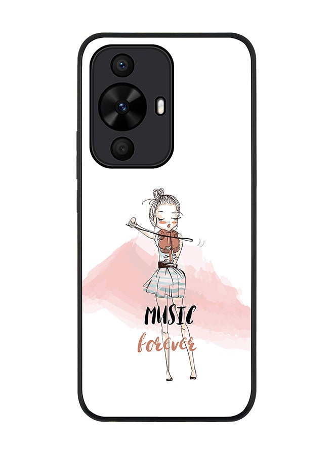 Stylizedd Rugged Black edge case for Huawei nova 12s / Huawei nova 11/ Huawei nova 12 Lite 4G, Slim fit Flexible Anti Drop Thin Cover - Music Forever - Image 1