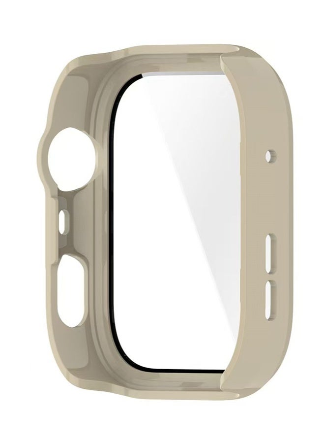 HL-Tech Case Compatible with HUAWEI Watch Fit 4 Watch Glass Protective Film Hard Plastic Frame HUAWEI Watch Fit 4 Watch Case Lvory white - Image 5