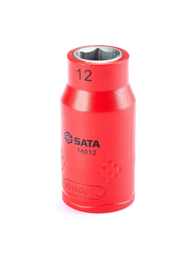 SATA ST14012SC 1/2" Drive 6 Point VDE Insulated Socket 12mm - Image 1
