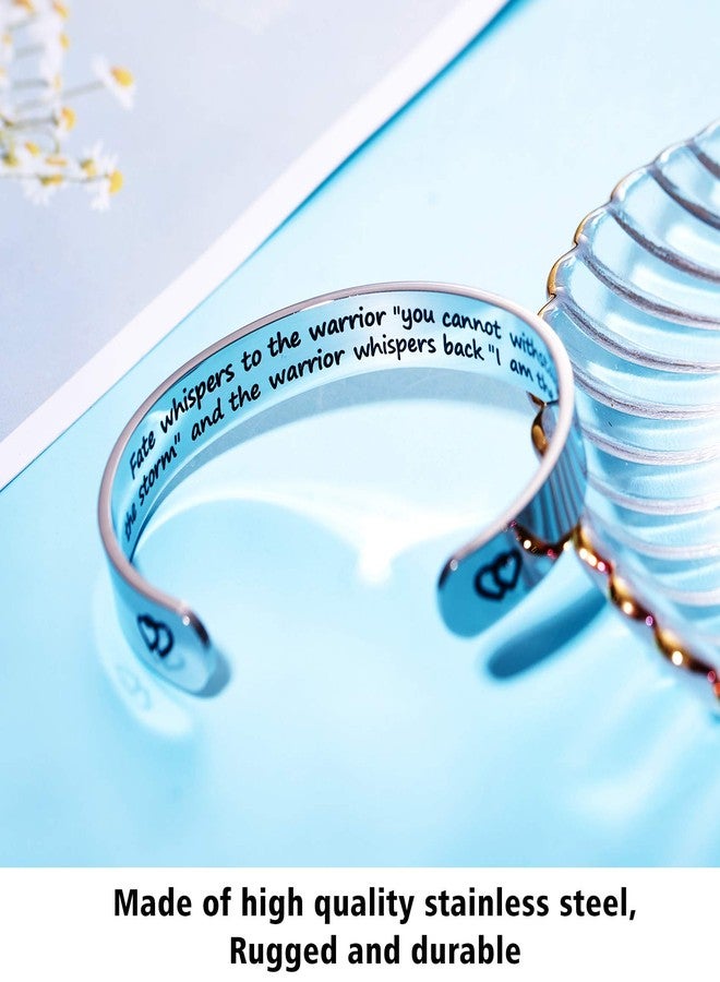 LParkin Encouragement Bracelet Fate Whispers to The Warrior You Cannot Withstand The Storm And The Warrior Whispers Back I Am The Storm (Cuff) - Image 4