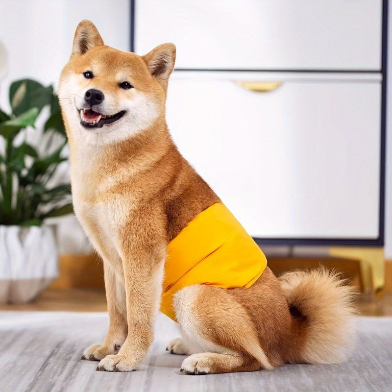 Black XS Washable Belly Band for Male Dogs Reusable Diaper Wrap - Image 4