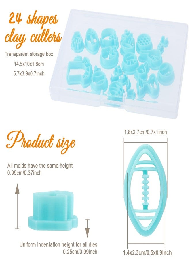 ORIGACH Football Clay Cutters, 14 Rugby Elements Polymer Clay Cutter Shapes with 10 Number Polymer Clay Stamps for Earring Jewelry Making - Image 2