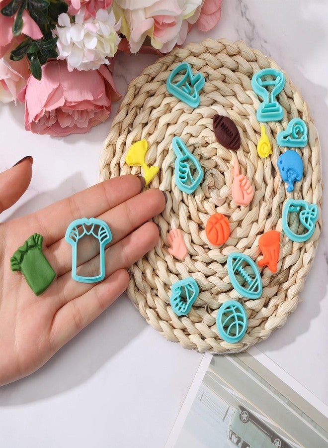 ORIGACH Football Clay Cutters, 14 Rugby Elements Polymer Clay Cutter Shapes with 10 Number Polymer Clay Stamps for Earring Jewelry Making - Image 5