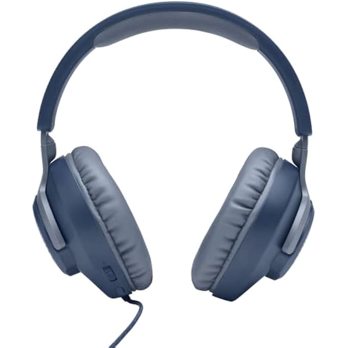 JBL QUANTUM 100 WIRED OVER-EAR GAMING HEADSET WITH A DETACHABLE VOICE-FOCUS BOOM MIC, QUANTUMSOUND SIGNATURE, LIGHTWEIGHT HEADBAND, MEMORY FOAM EAR CUSHION, PC AND GAMING CONSOLE COMPATIBLE - BLUE - Image 3