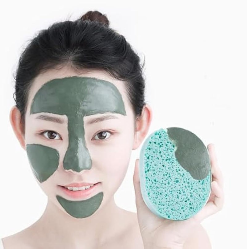 2 PCS NATURAL CELLULOSE CLEANSING MASK REMOVER SPONGE MAKEUP REMOVER SPONGE MULTICOLOR COLOR - Image 5
