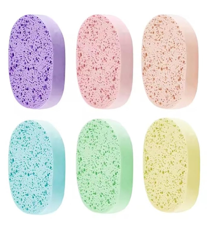 2 PCS NATURAL CELLULOSE CLEANSING MASK REMOVER SPONGE MAKEUP REMOVER SPONGE MULTICOLOR COLOR - Image 1