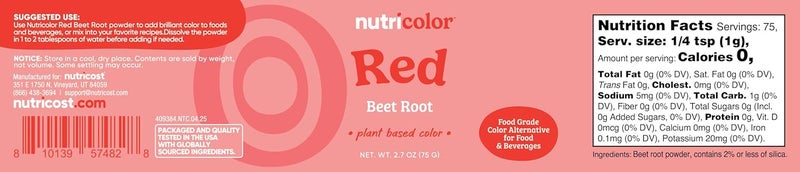 Nutricost Red Beet Root Powder Food Coloring - Image 5