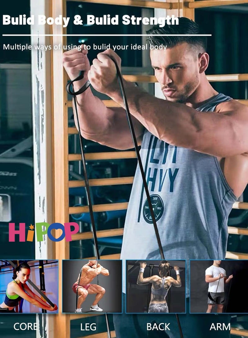 HIPOP 170-230 Lbs Resistance Band,Pull Up Assistance Band for Legs,Working Out,Muscle Training,Yoga,Shape Body,Men Women (Orange) - Image 3