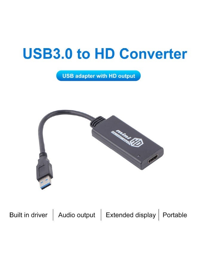 NIBEMINENT USB to HDMI Adapter Black  - Image 5