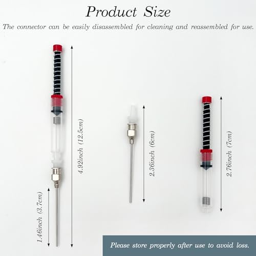 Ceemiaa 5-Pack Fountain Pen Ink Syringe Fillers – Spring Converter with Removable Blunt Needle Tip for 3.4mm Fountain Pen Converters - Image 3