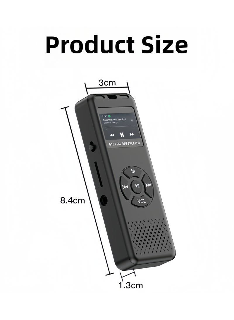 XiuWoo Digital Voice Recorder,256GB Digital Voice Recorder,Recorder Voice Activated Recorder with MP3,Playback & Noise Reduction,HD Stereo,for Crystal Clear HD Audio Portable Dictaphone,Lectures Meetings(Black) - Image 2