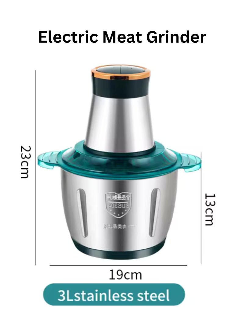 TEGRILO Electric Meat Grinder, 3L Stainless Steel Electric Meat Chopper, 500W Food Processor for Meat, Vegetables, Fruits and Nuts(3L-Blue) - pzsku/Z076F7718BCF5946D3E1EZ/45/_/1715259296/a71e93cc-ffc2-465b-a868-26e2bae0536c