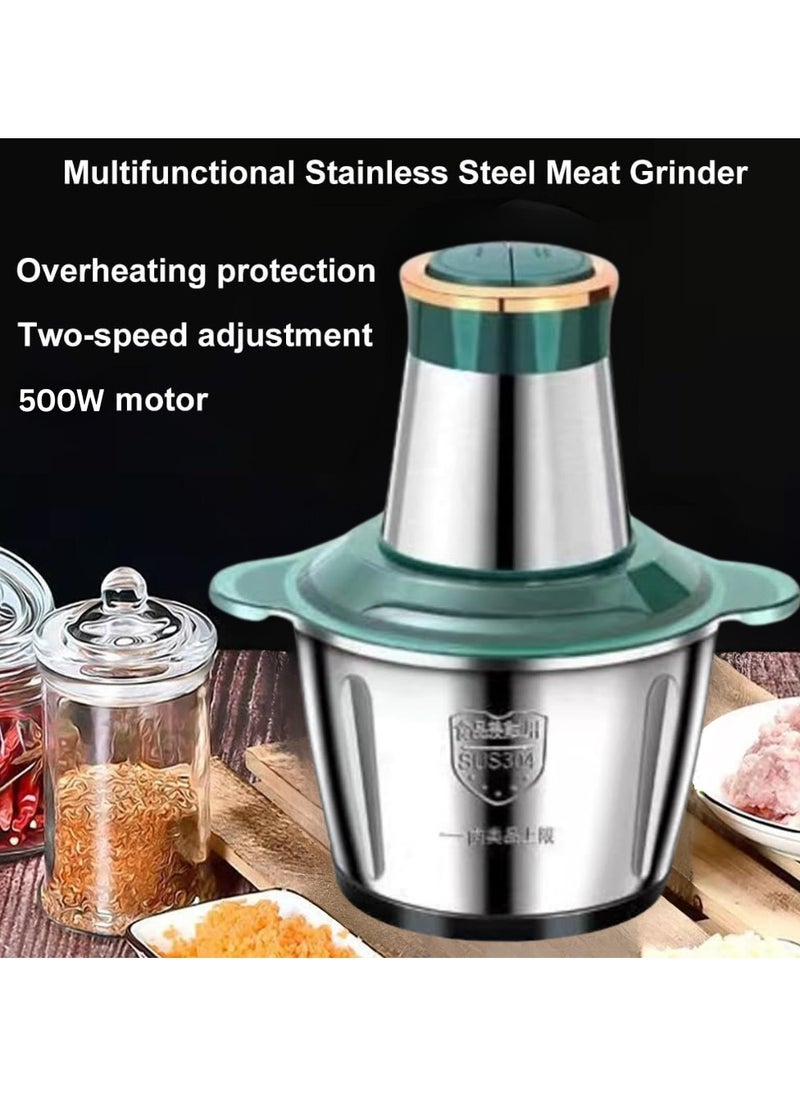 TEGRILO Electric Meat Grinder, 3L Stainless Steel Electric Meat Chopper, 500W Food Processor for Meat, Vegetables, Fruits and Nuts(3L-Blue) - pzsku/Z076F7718BCF5946D3E1EZ/45/_/1716891265/90d1050a-5de3-4a5b-97e0-acbd982ce429