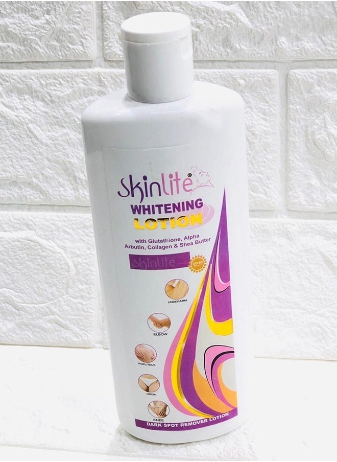 SKINLITE Ultimate Whitening Lotion with Glutathione, Alpha Arbutin, Collagen, and Shea Butter, Dark Spot Removal for Anti-Aging, Lifting and Firming, Intense Moisturization, and Sun Protection, 300g  - Image 1