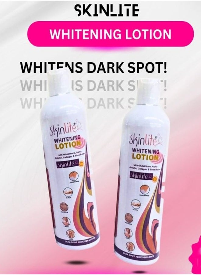 SKINLITE Ultimate Whitening Lotion with Glutathione, Alpha Arbutin, Collagen, and Shea Butter, Dark Spot Removal for Anti-Aging, Lifting and Firming, Intense Moisturization, and Sun Protection, 300g  - Image 3